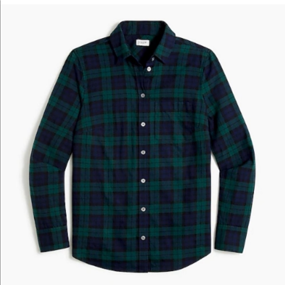 Women’s J. Crew Navy & Green Flannel